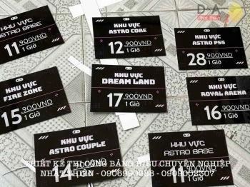 Bảng tên khu vực mica